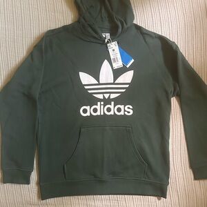 Adidas Original / Women Green Hoodie Sweater with Iconic Logo